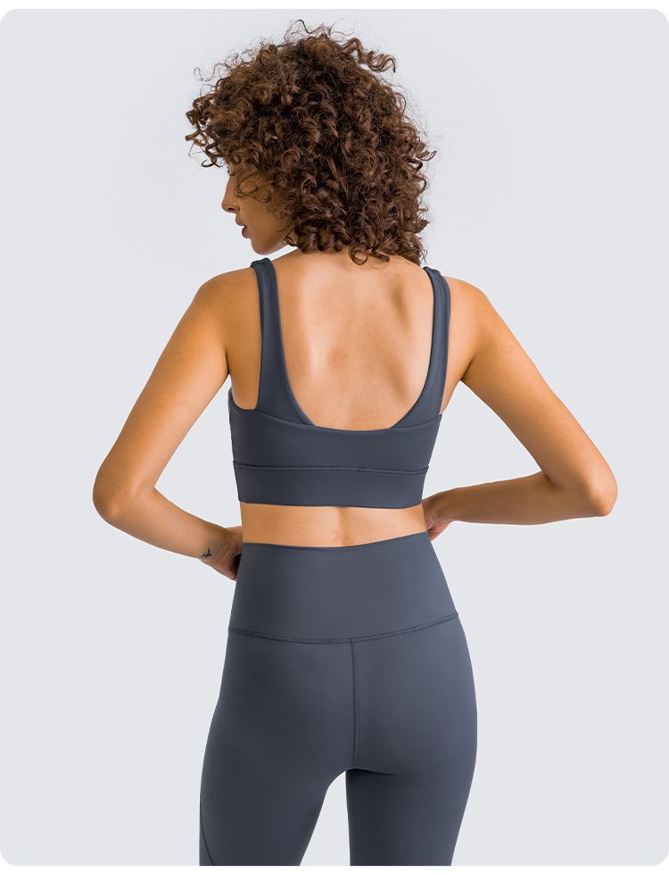 2021 European and American New U-Shaped Beauty Back Exercise Underwear Elastic Workout Shock Absorber Rope Skipping Running Sports Workout Bra
