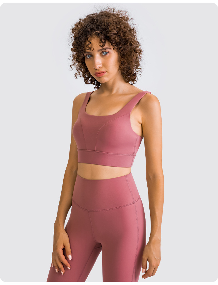 2021 European and American New U-Shaped Beauty Back Exercise Underwear Elastic Workout Shock Absorber Rope Skipping Running Sports Workout Bra