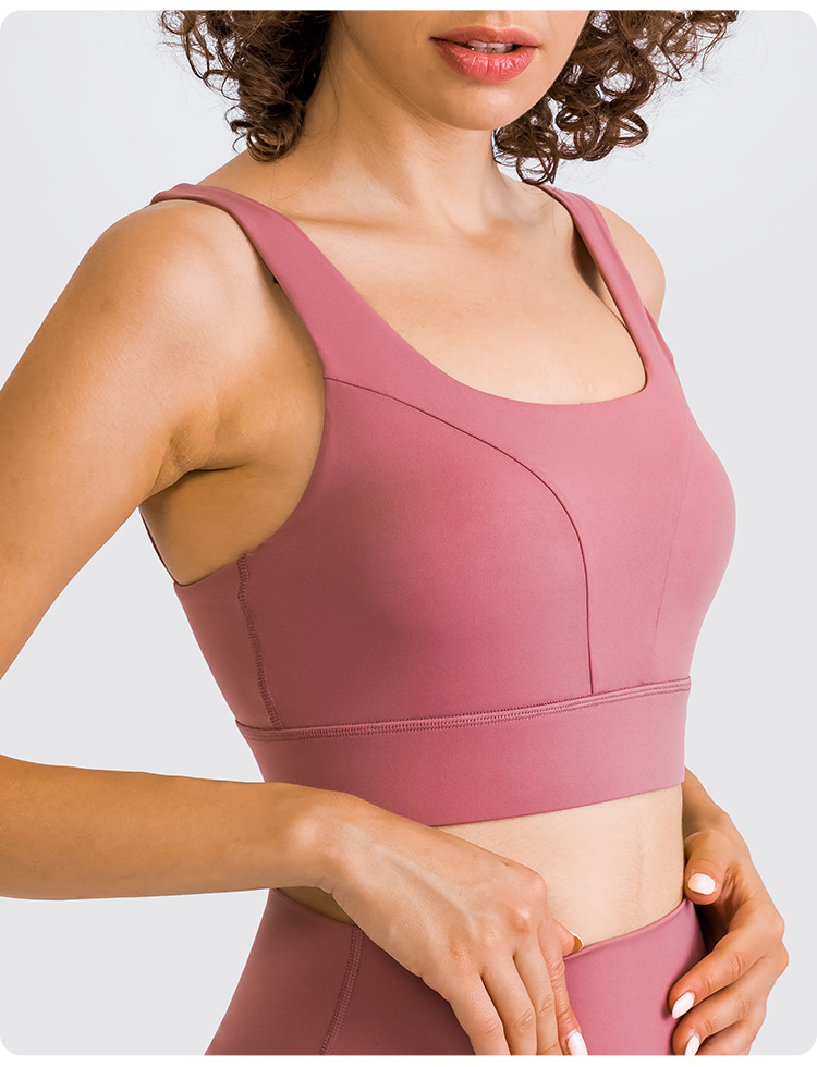 2021 European and American New U-Shaped Beauty Back Exercise Underwear Elastic Workout Shock Absorber Rope Skipping Running Sports Workout Bra