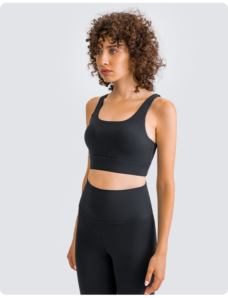2021 European and American New U-Shaped Beauty Back Exercise Underwear Elastic Workout Shock Absorber Rope Skipping Running Sports Workout Bra
