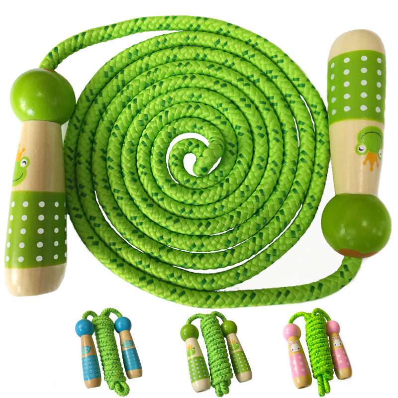 Wooden Skipping Rope Children Primary School Students Jump Rope for One Person Kindergarten Beginner Adjustable Sports Outdoor Toys. 13