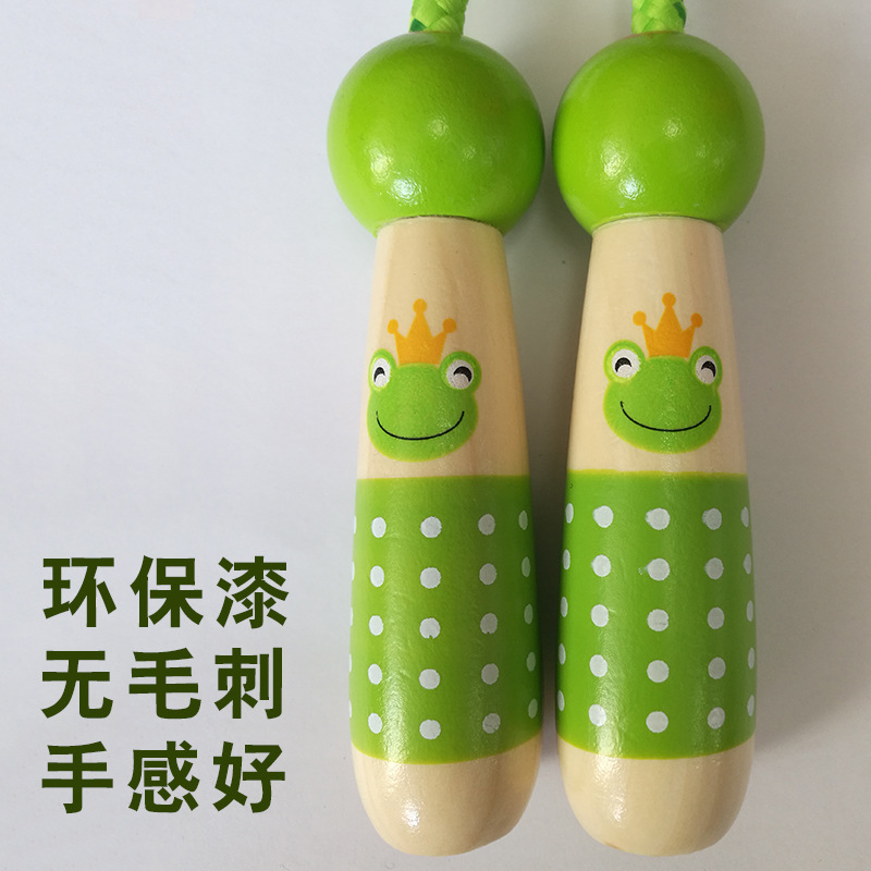 Wooden Skipping Rope Children Primary School Students Jump Rope for One Person Kindergarten Beginner Adjustable Sports Outdoor Toys. 13