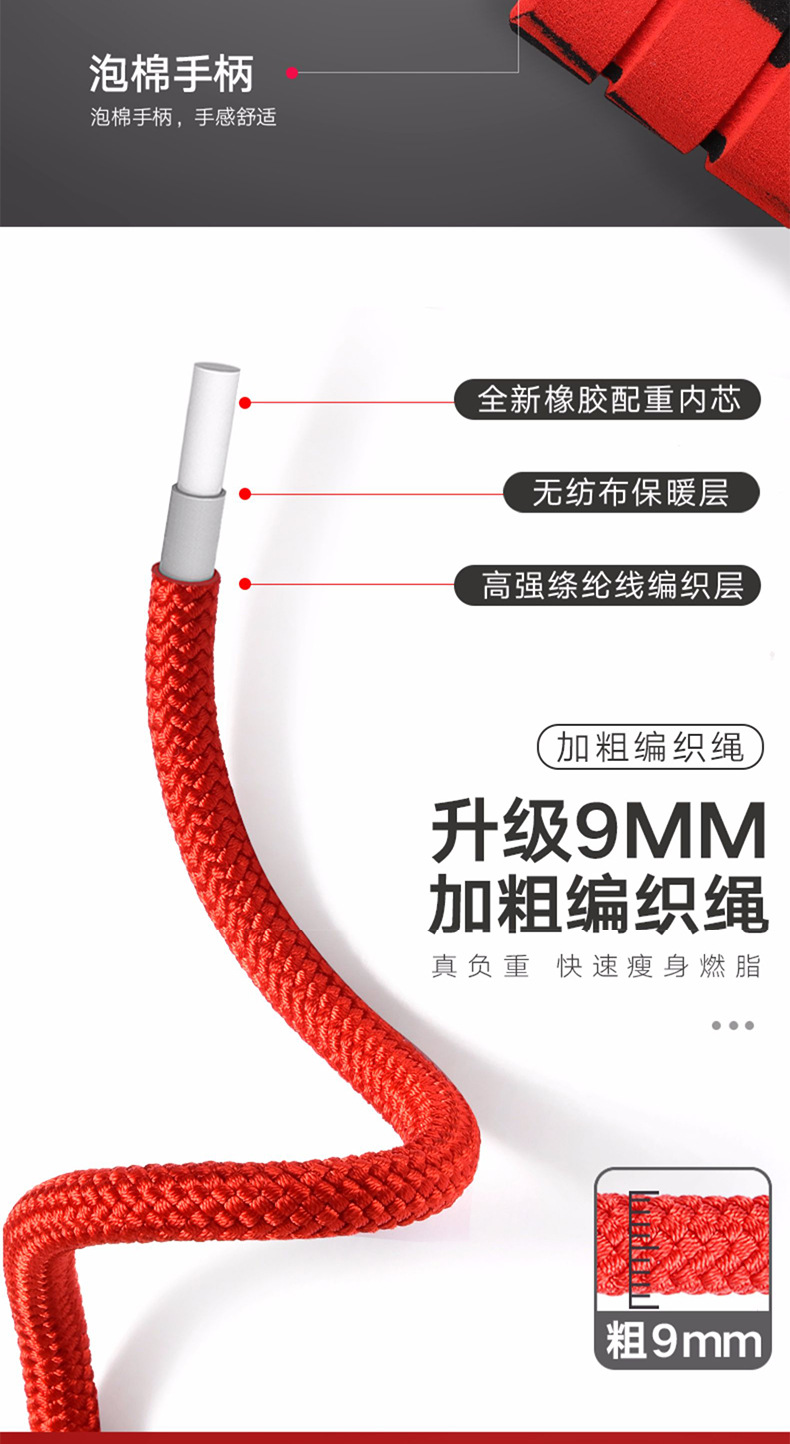 Rope Skipping with Bearings Fitness Adult Training Sponge Bearing Jump Rope Plastic Handle Sporting Goods Rope Skipping with Bearings Fitness Adult Training Sponge Bearing Jump Rope Plastic Handle Sporting Goods