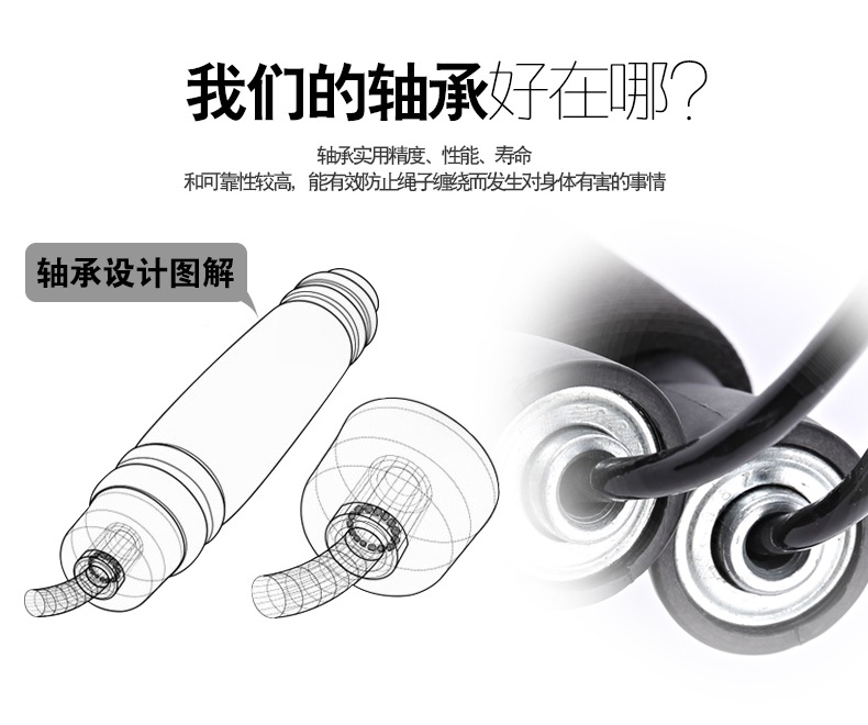 Bearing Jump Rope Professional Competition Sports Steel Wire Jump Rope Adult Fitness Weight Loss Skipping Rope Children Student Skipping Rope