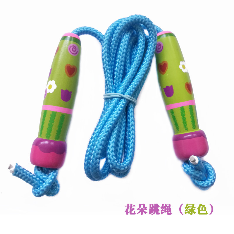 Cartoon Children's Wooden Skipping Rope Adjustable Length Primary School Kindergarten Competition Adult's Skipping Rope Stall. 16 Cartoon Children's Wooden Skipping Rope Adjustable Length Primary School Kindergarten Competition Adult's Skipping Rope Stall. 16