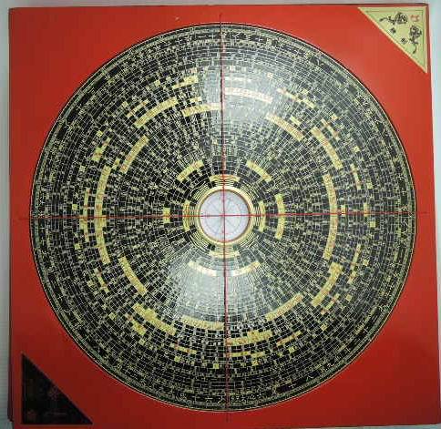 A three square foot religious feng shui compass evil Huasha comprehensive compass