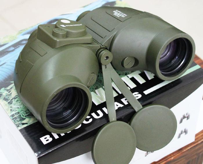 Boshiren Binoculars High Magnification Binocular Waterproof Floating Compass Ranging Low Light Night Vision Non-Infrared