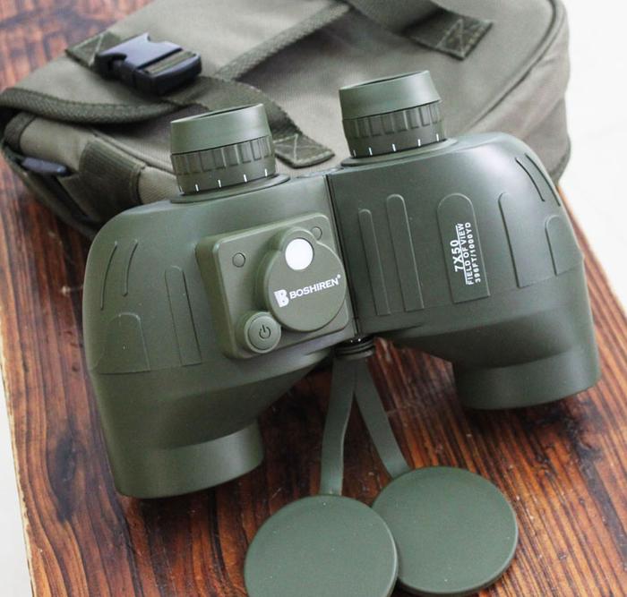 Boshiren Binoculars High Magnification Binocular Waterproof Floating Compass Ranging Low Light Night Vision Non-Infrared