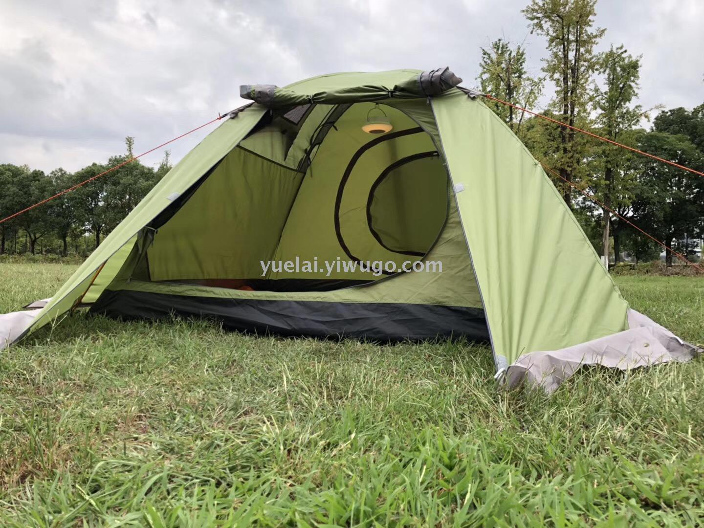 Yuelai inn super light 3-4 person tent glass pole tent camping picnic tent manual tent double layer tent