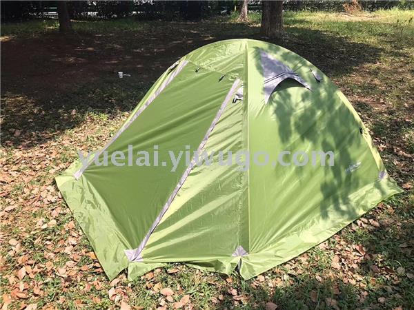 Yuelai inn ultra light 3-4 person tent aluminum pole tent camping picnic tent manual tent double deck tent
