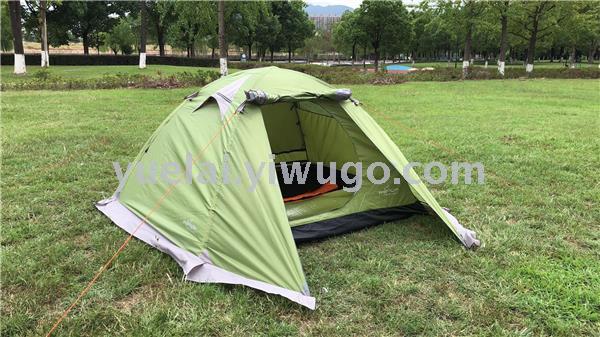 Yuelai inn ultra light 3-4 person tent aluminum pole tent camping picnic tent manual tent double deck tent