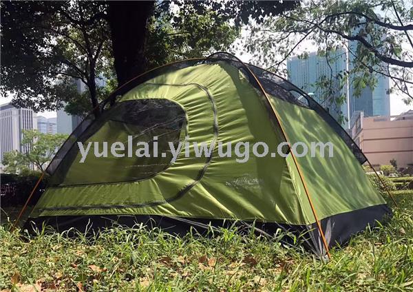 Yuelai inn ultra light 3-4 person tent aluminum pole tent camping picnic tent manual tent double deck tent