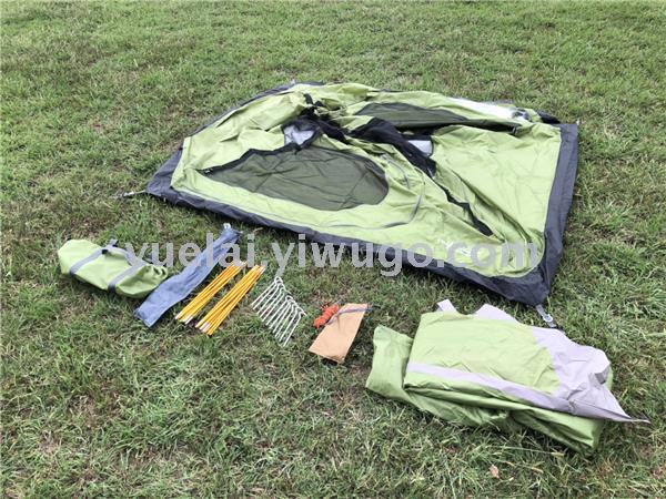 Yuelai inn ultra light 3-4 person tent aluminum pole tent camping picnic tent manual tent double deck tent
