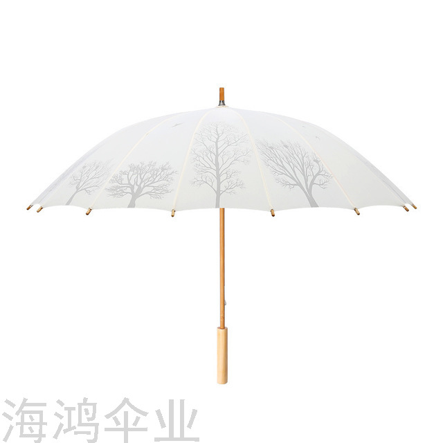 Umbrella Wooden Handle SunUmbrella Business Gift Advertising Umbrella Customized Logo Umbrella Tent Factory Direct Sales