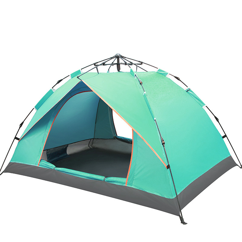 Factory Direct Sales Outdoor 3-4 People Automatic Easy-to-Put-up Tent Fake Double Layer Camping Camping Tent Wholesale Color Phoenix