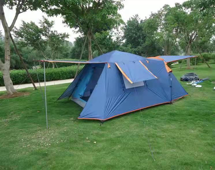 Sled Dog Outdoor Camping Tent Square Top 4-Person Room Two Living Room Double Door Four Window Tent Sled Dog Outdoor Camping Tent Square Top 4-Person Room Two Living Room Double Door Four Window Tent