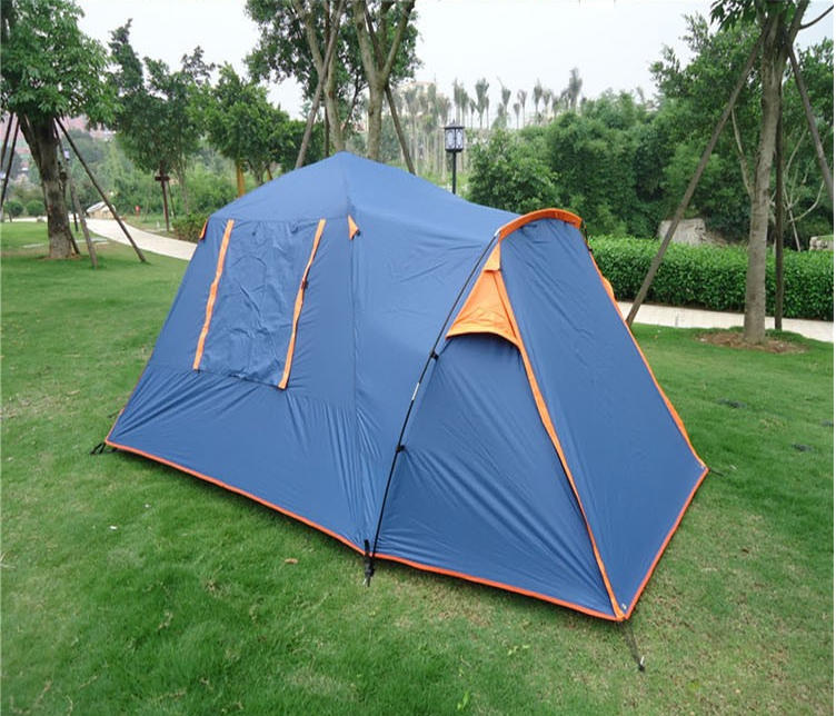 Sled Dog Outdoor Camping Tent Square Top 4-Person Room Two Living Room Double Door Four Window Tent Sled Dog Outdoor Camping Tent Square Top 4-Person Room Two Living Room Double Door Four Window Tent