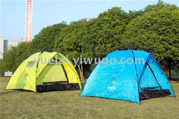 4 person tent double layer fully pull type automatic tent camping automatic tent press type automatic tent