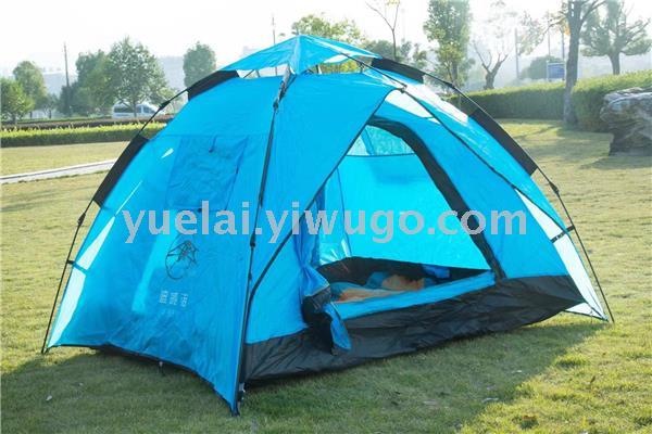 4 person tent double layer fully pull type automatic tent camping automatic tent press type automatic tent