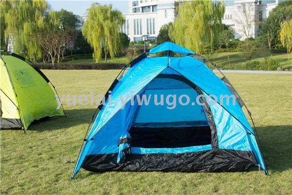 4 person tent double layer fully pull type automatic tent camping automatic tent press type automatic tent