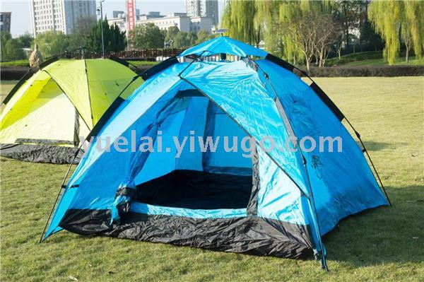 4 person tent double layer fully pull type automatic tent camping automatic tent press type automatic tent