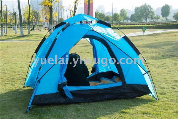 4 person tent double layer fully pull type automatic tent camping automatic tent press type automatic tent