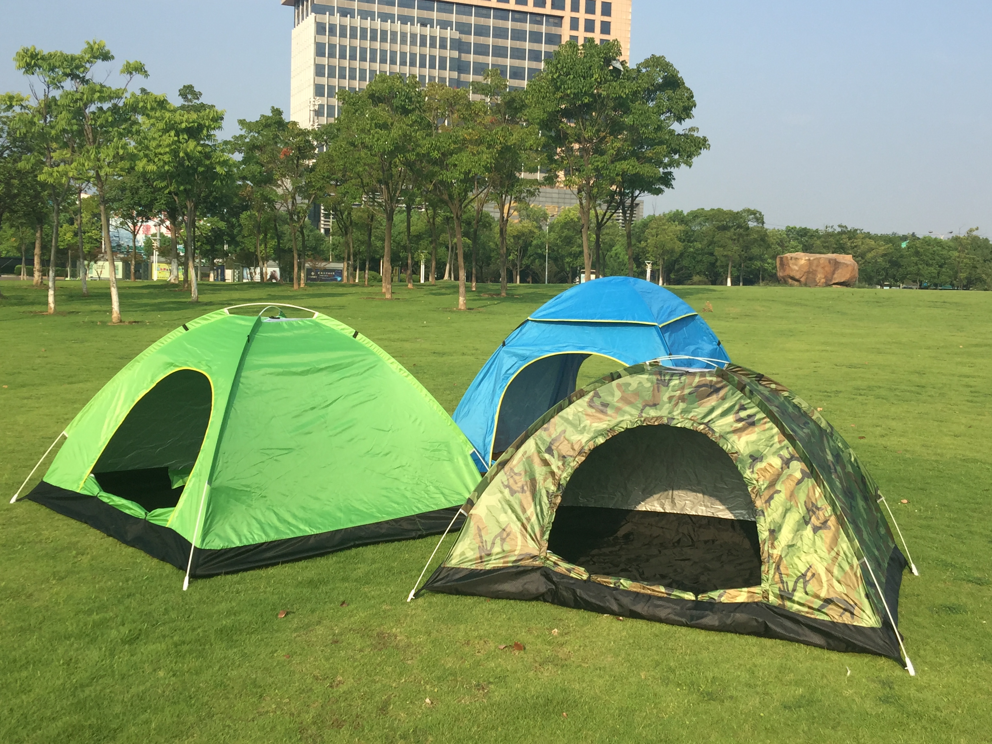 Manufacturer direct-sale tent camping tent double automatic account opening double door automatic bounce account.