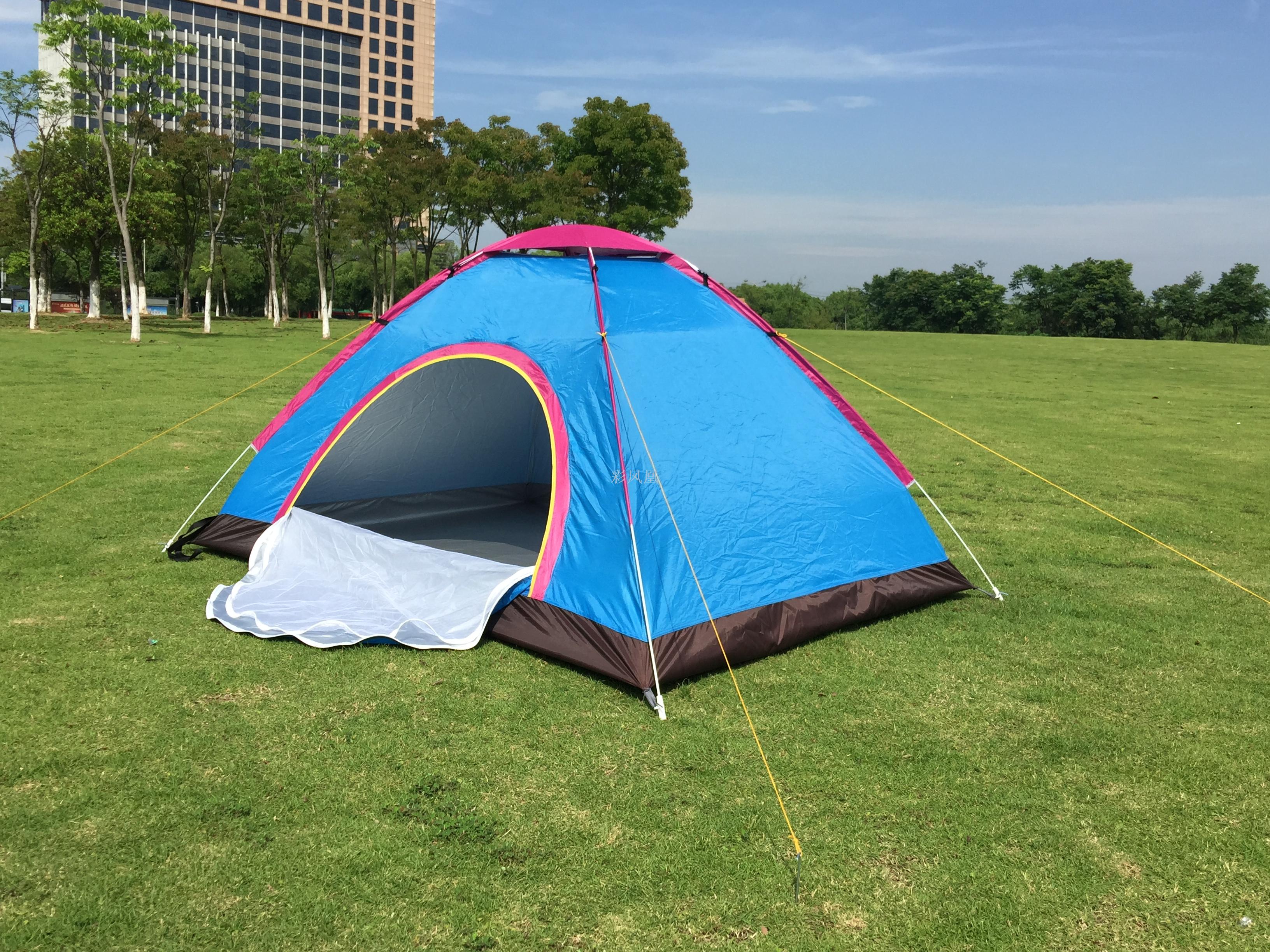 Manufacturer direct-sale tent camping tent double automatic account opening double door automatic bounce account.
