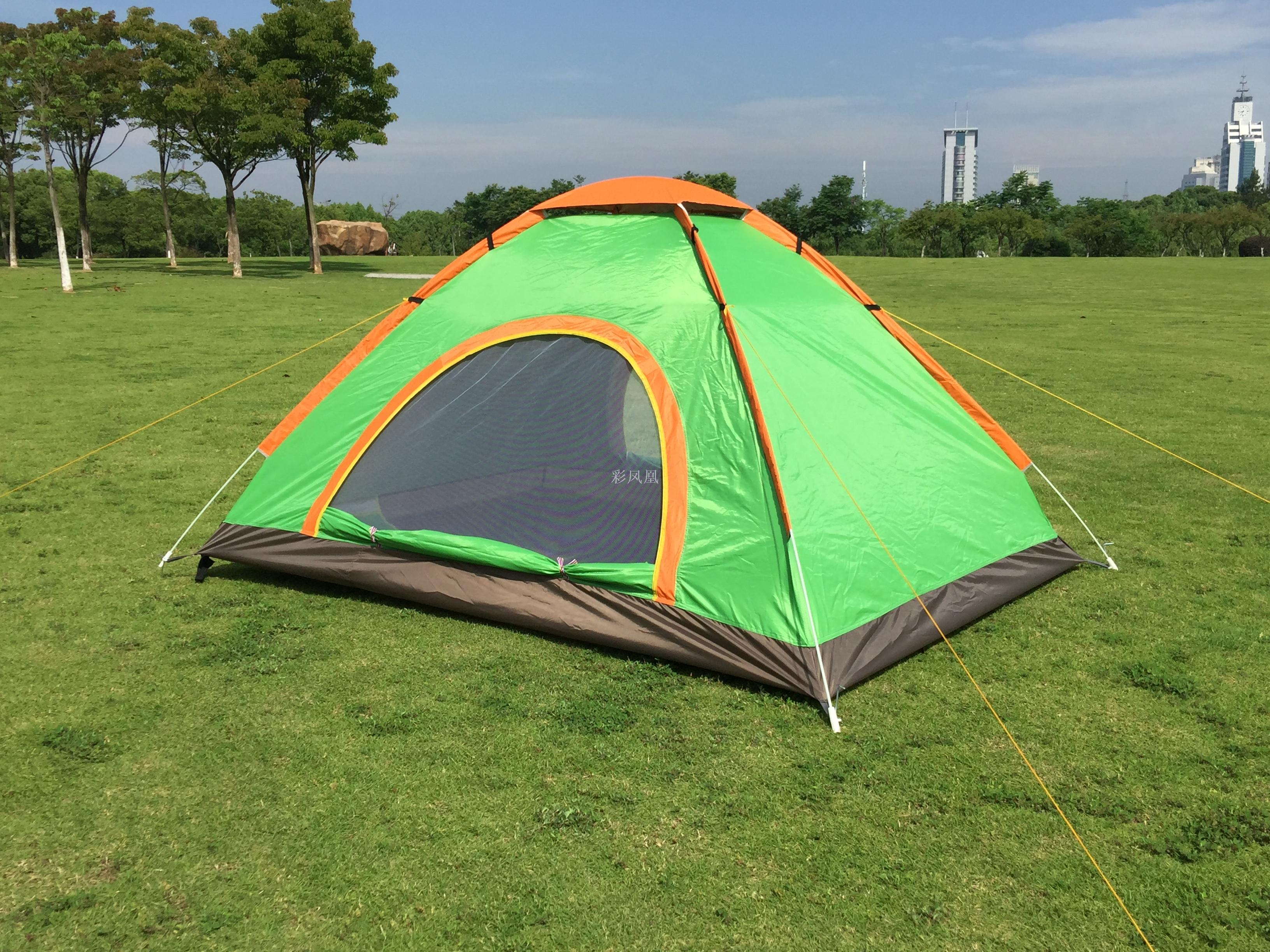 Manufacturer direct-sale tent camping tent double automatic account opening double door automatic bounce account.