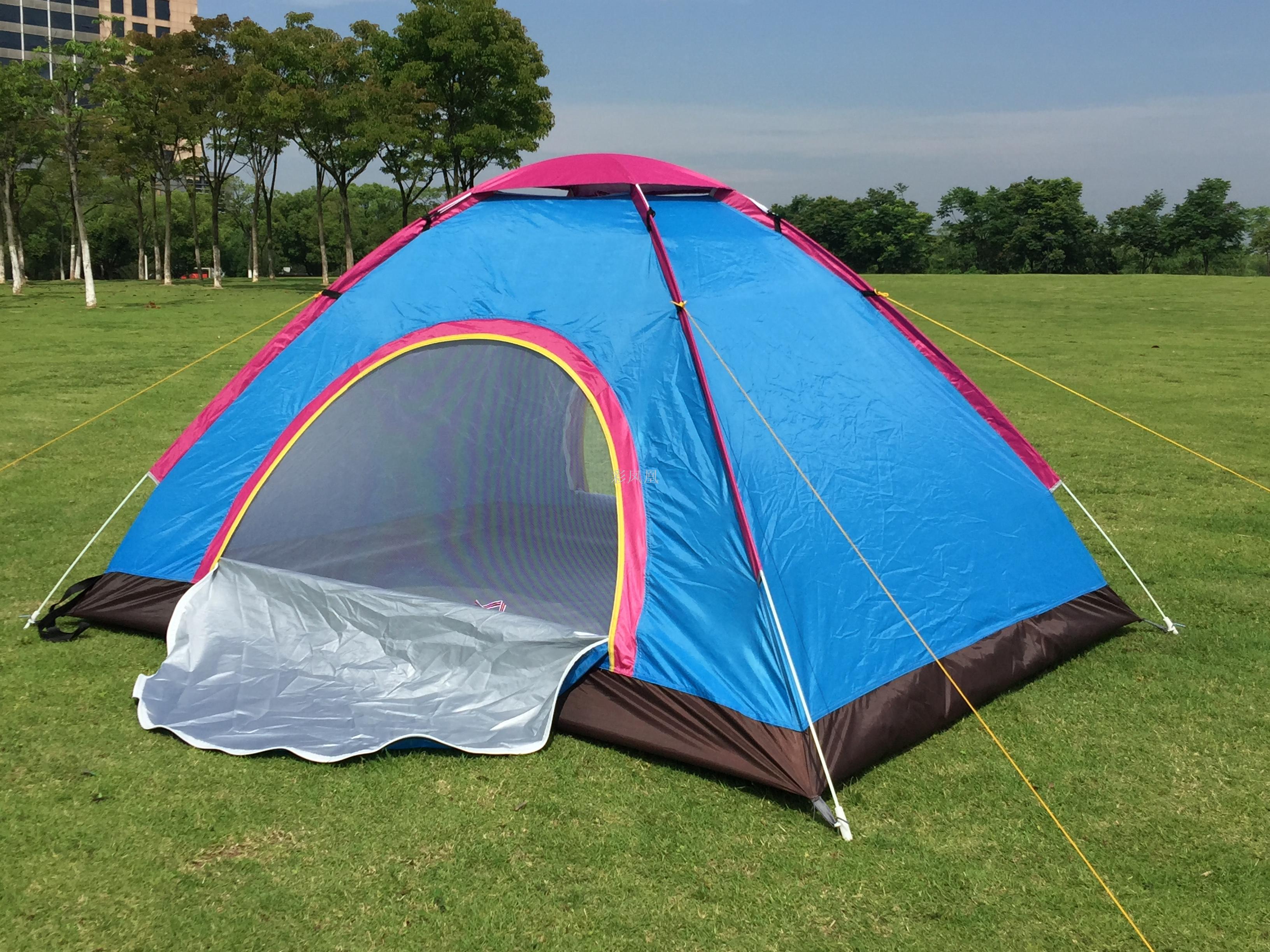Manufacturer direct-sale tent camping tent double automatic account opening double door automatic bounce account.