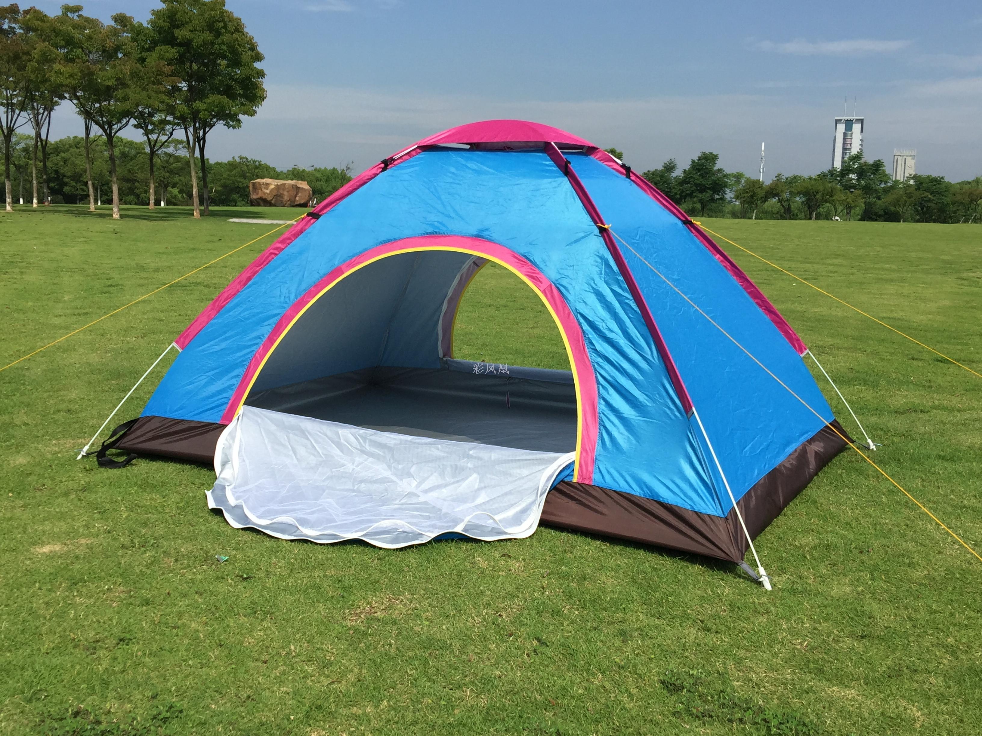 Manufacturer direct-sale tent camping tent double automatic account opening double door automatic bounce account.