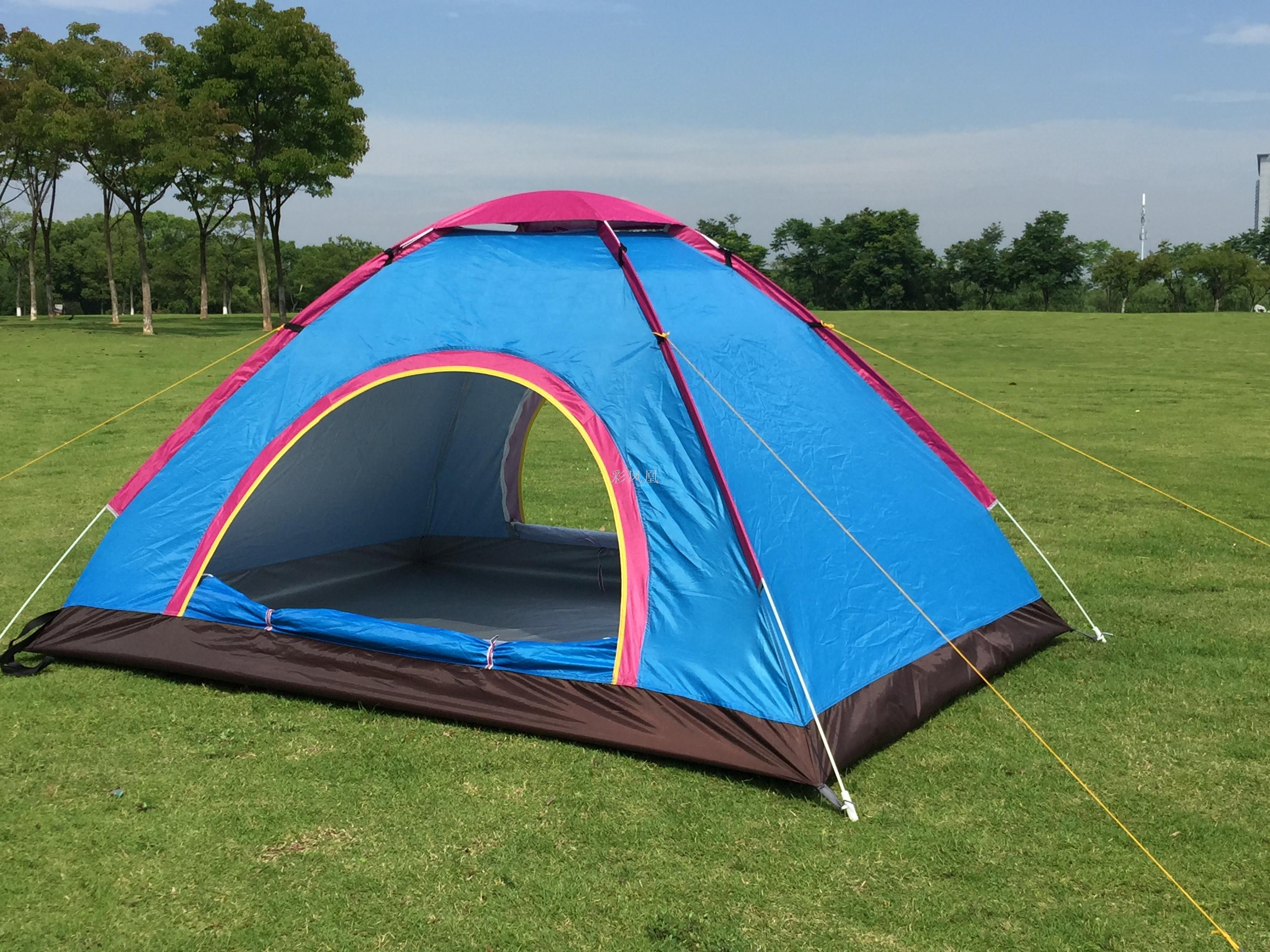 Manufacturer direct-sale tent camping tent double automatic account opening double door automatic bounce account.