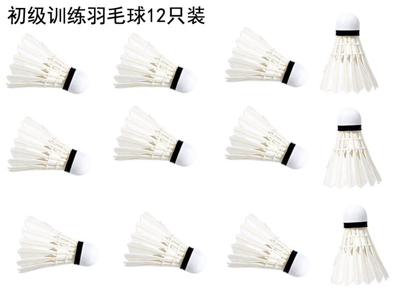 LEIJIAER 1001 Resistant to Playing Badminton Fiber Head Training Ball Badminton Family Entertainment 12 Pieces