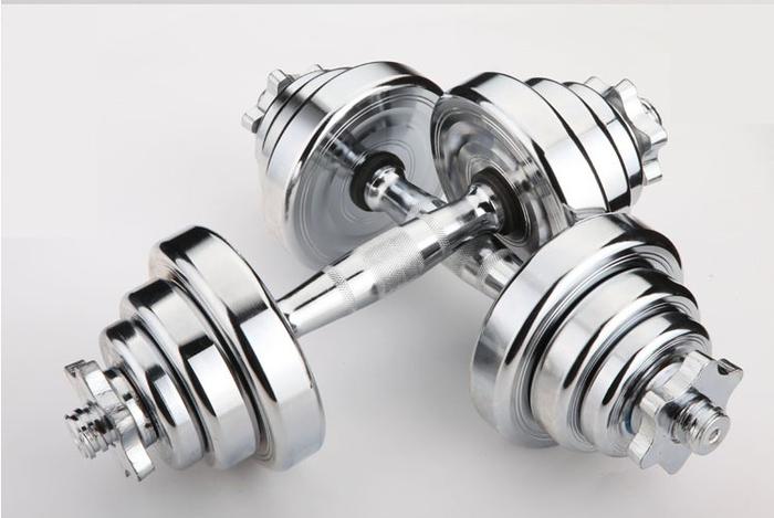 Shuangpai newest steel dumbbell gym exercise equipment rubber bar&arc bar