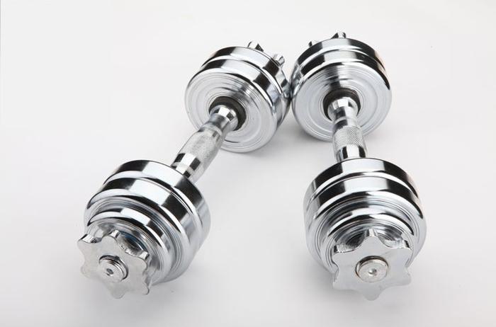 Shuangpai newest steel dumbbell gym exercise equipment rubber bar&arc bar