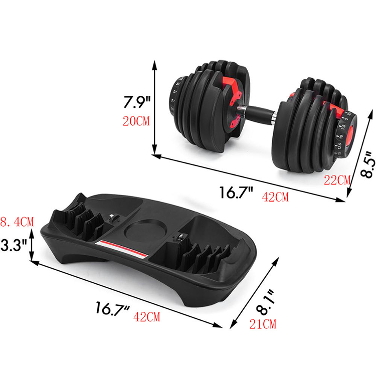 Dumbbell Set Adjustable Dumbbell 52.5lb Combination Set Factory Wholesale