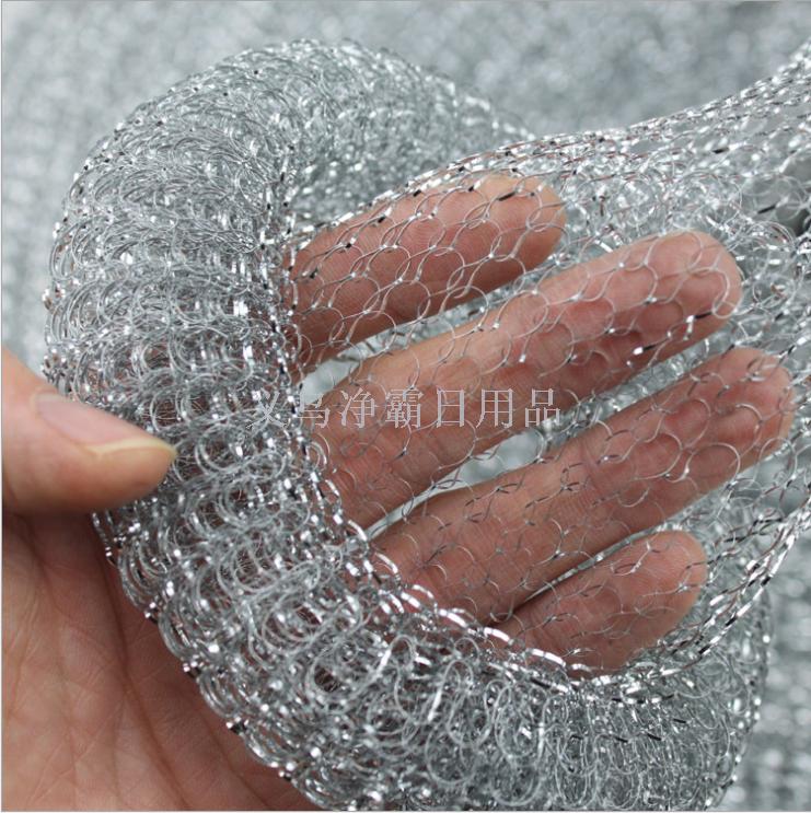Manufacturer direct galvanized net bag packaging steel wire cleaning ball clean tennis kitchen wipes pot brush finished steel wire ball