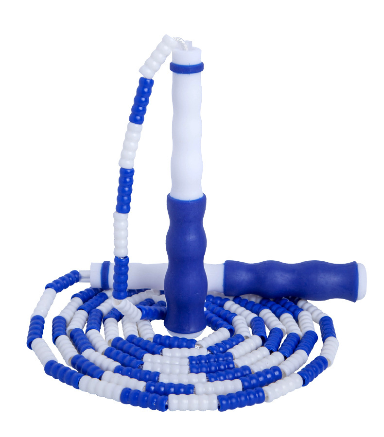 Cross-Border Amazon Colorful Soft Bead Bamboo Rope Skipping Adult Senior High School Entrance Examination Children's Jumping Rope Wholesale Children's Jumping Rope