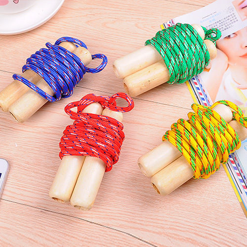 Wooden Handle Children&#039;s Jumping Rope Sports Competition Fitness Rope Student Children Toy Beginner Skipping Rope