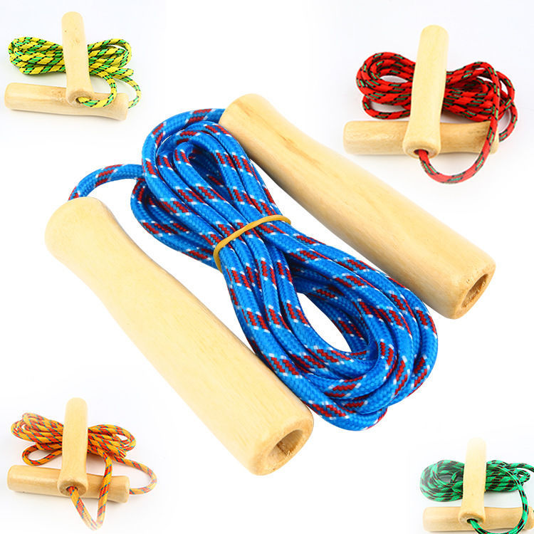 Wooden Handle Children's Jumping Rope Sports Competition Fitness Rope Student Children Toy Beginner Skipping Rope