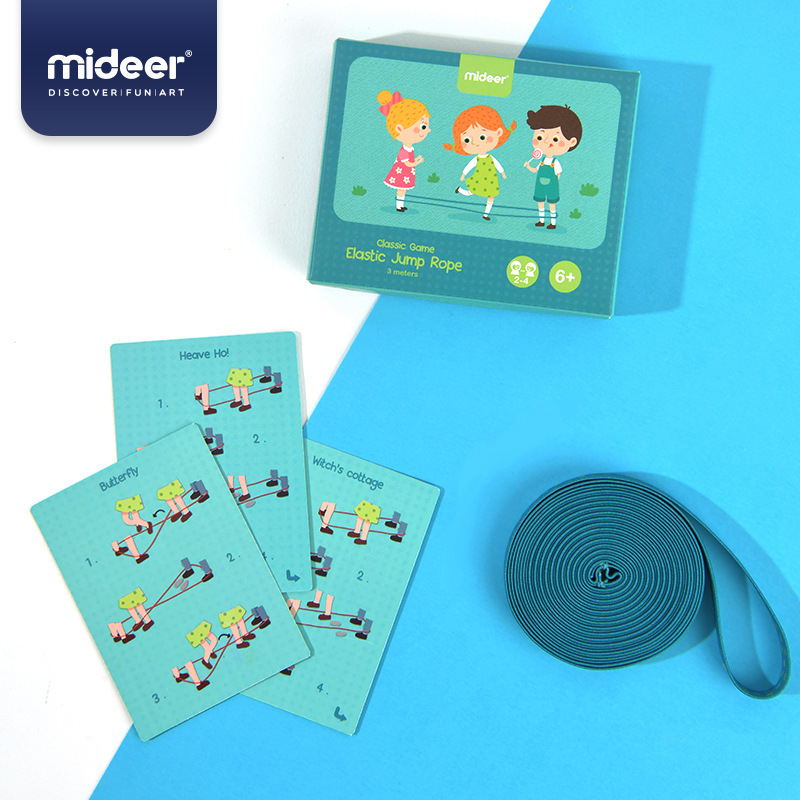 Mideer Milu Children&#039;s Outdoor Game Rubber Band Primary School Students Jump Elastic Band Men&#039;s and Women&#039;s Skipping Rope Elastic Nostalgic Game