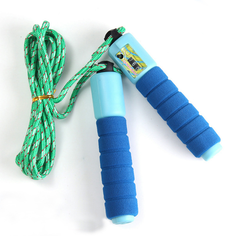 Foam Rubber Grip Skipping Rope with Counter Digital Skipping Rope Student Competition Skipping Rope Thread Sponge Automatic Skipping Rope with Counter