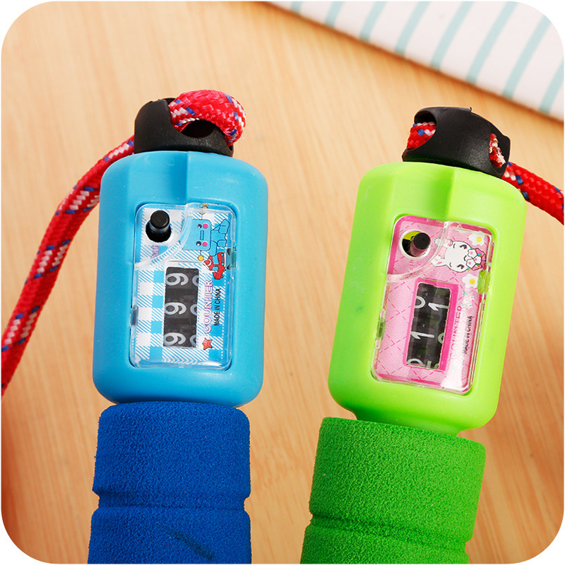 Foam Rubber Grip Skipping Rope with Counter Digital Skipping Rope Student Competition Skipping Rope Thread Sponge Automatic Skipping Rope with Counter