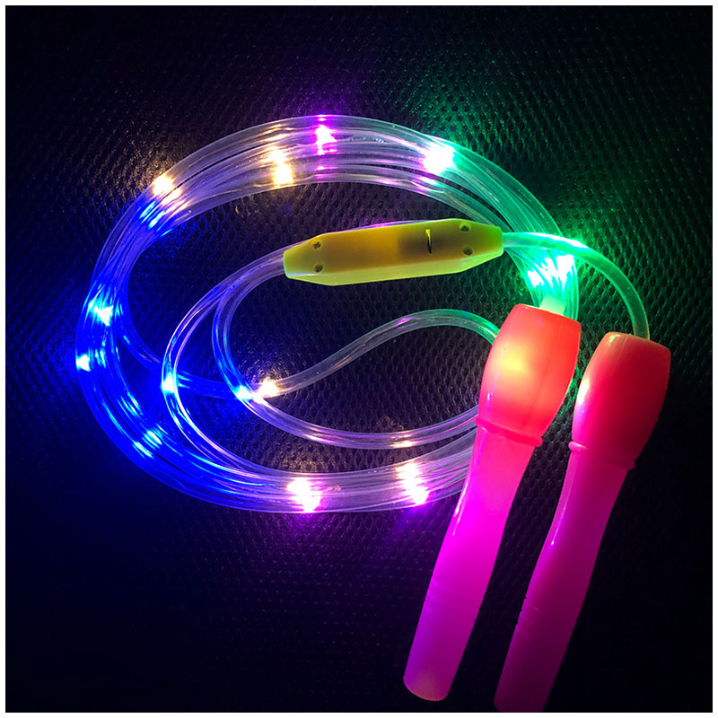 New children jump rope colorful flash jump rope sports health fitness night market stalls electronic LED light skipping rope