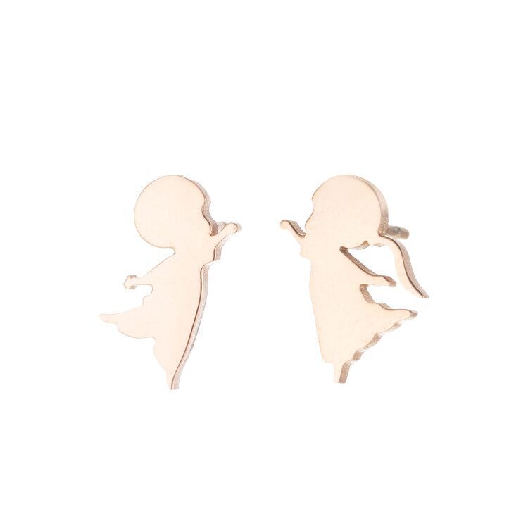 2021 Korean Style Girl Stainless Steel New Cute Ballet Yoga Skipping Rope Couple New Earrings Ins
