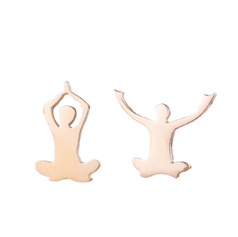 2021 Korean Style Girl Stainless Steel New Cute Ballet Yoga Skipping Rope Couple New Earrings Ins