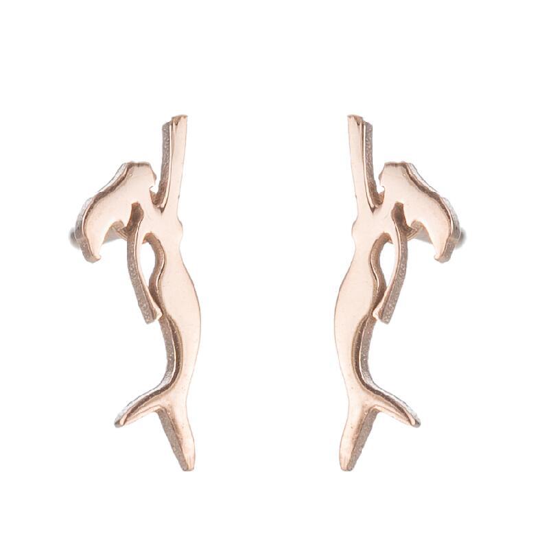 2021 Korean Style Girl Stainless Steel New Cute Ballet Yoga Skipping Rope Couple New Earrings Ins