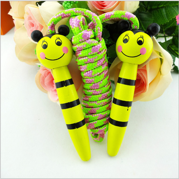 Rope Elementary School Student Fitness Sports Wooden Skipping Rope Children&#039;s Prizes Entertainment Skipping Rope