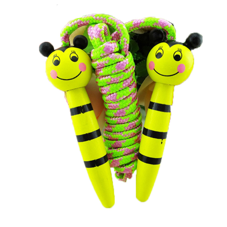Rope Elementary School Student Fitness Sports Wooden Skipping Rope Children&#039;s Prizes Entertainment Skipping Rope