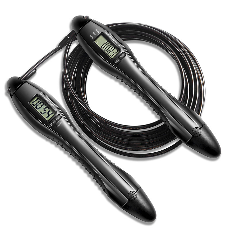 Steel Wire Jump Rope 60 Seconds Timing Ringing Reminder Counting Meter Calories Student Competition Skipping Rope